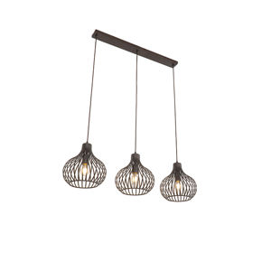 Moderne hanglamp bruin 3-lichts - Frances