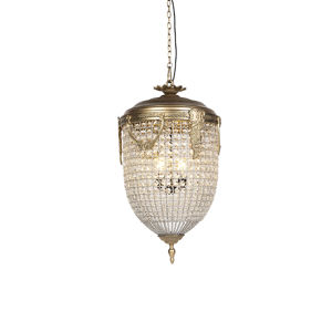 Klasický prívesok krištáľová lampa so zlatom 45 cm - Cesar